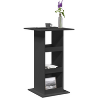 vidaXL Bar Table with Storage Black 60x60x102 cm Engineered Wood