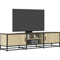 vidaXL TV Cabinet Sonoma Oak 160x35x41 cm Engineered Wood and Metal