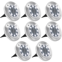 vidaXL Solar Ground Lights 8 pcs LED Lights White