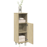 vidaXL Bathroom Cabinet Sonoma Oak 30.5x30x95 cm Engineered Wood