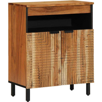 vidaXL Sideboard with Shelf Brown 60 x 33 x 75 cm Solid Acacia wood