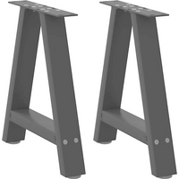 vidaXL Coffee Table Legs A-Shaped 2 pcs Black 38x(42-43) cm Steel