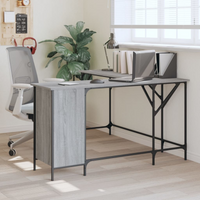 vidaXL Desk Grey Sonoma 141x141x75 cm Engineered Wood