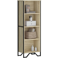 vidaXL Bookcase Sonoma Oak 50x31x137.5 cm Engineered Wood
