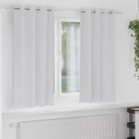 vidaXL Blackout Curtains with Rings 2 pcs Pale Grey 175 x 140 cm