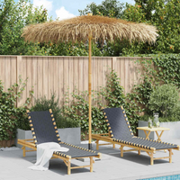 vidaXL Tiki Umbrella with Banana Leaf Canopy 240 cm Bamboo