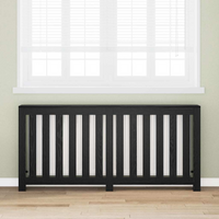 vidaXL Radiator Cover Black Oak 175 x 20 x 82 cm Engineered Wood