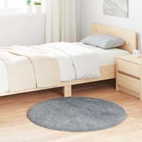 vidaXL Shaggy Rug High Pile NAVARRA Light Grey 100x100 cm Polyester