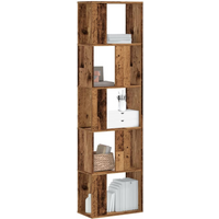vidaXL Bookcase 5-Tier Old Wood 45x23.5x162.5 cm Engineered Wood