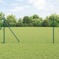 vidaXL Euro Fence Green 1 x 25 m PVC-coated iron