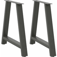 vidaXL Dining Table Legs A-Shaped 2 pcs Anthracite 80x(72-73) cm Steel