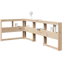 vidaXL Bookcase Headboard L-Shaped 80 cm Solid Wood Pine