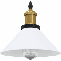 vidaXL Pendant Lamp Height Adjustable E27 Gloss White Ø 22 cm Metal
