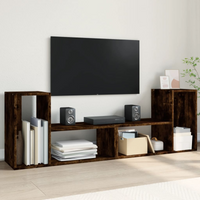vidaXL TV Cabinets 2 pcs Smoked Oak 75x30x50 cm Engineered Wood