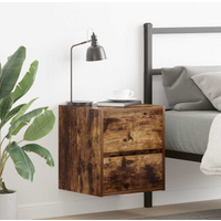 vidaXL Wall-mounted Bedside Cabinets 2 pcs Smoked Oak 38x34x40 cm