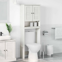 vidaXL Toilet Cabinet VIGO White 60 x 27 x 161 cm Solid pine wood