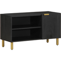 vidaXL TV Cabinet Black 80x33x46 cm Engineered Wood