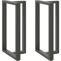 vidaXL Bar Table Legs T-Shaped 2 pcs Anthracite 60x35x(100-101) cm Steel