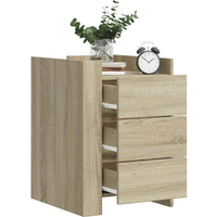 vidaXL Bedside Cabinet Sonoma Oak 45x50x65 cm Engineered Wood