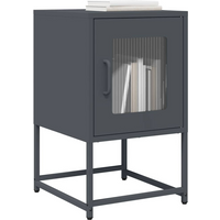 vidaXL Bedside Cabinet Anthracite 36x39x60.5 cm Cold-rolled Steel