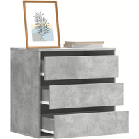 vidaXL Corner Chest of Drawers Concrete Grey 60x41x58 cm Engineered Wood