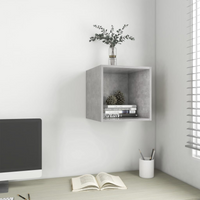 vidaXL Wall Cabinet Concrete Grey 37x37x37 cm Engineered Wood