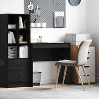 vidaXL Desk Black Oak 80 x 40 x 76 cm