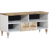 vidaXL TV Cabinet 100x33.5x46 cm Solid Wood Mango
