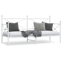 vidaXL Day Bed without Mattress White 80x200 cm Steel