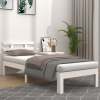 vidaXL Bed Frame without Mattress White 90x190cm Single