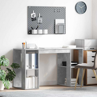 vidaXL Desk Concrete Grey 130 x 50.5 x 75 cm Engineered Wood