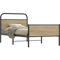 vidaXL Bed Frame without Mattress 90x200 cm Sonoma Oak Engineered Wood