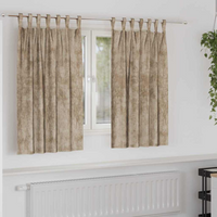 vidaXL Velvet Curtains 2 pcs Champagne 140 x 140 cm Velvet