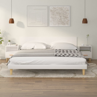 vidaXL Bedside Cabinets 2 pcs High Gloss White 40x35x47 cm