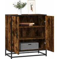 vidaXL Sideboard Smoked Oak 68x35x76 cm Engineered Wood and Metal
