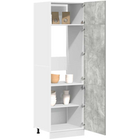 vidaXL Refrigerator Cabinet Lyon Concrete Grey 60x57x207 cm Engineered Wood