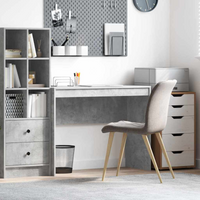 vidaXL Desk Concrete Grey 100 x 40 x 76 cm