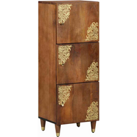 vidaXL Highboard with Shelf Brown 40 x 33 x 110 cm Solid Mango Wood