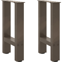 vidaXL Coffee Table Legs Natural Steel 2 pcs 28x(42-43) cm Steel