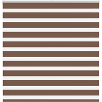 vidaXL Zebra Blind Brown 150x150 cm Fabric Width 145.9 cm Polyester