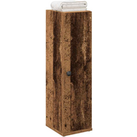 vidaXL Bathroom Cabinet with Roll Holder Old Wood 20.5x22x72 cm