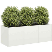 vidaXL Planter White 120x40x40 cm Cold-rolled Steel