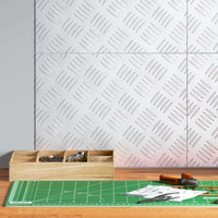 vidaXL Checker Plates 4 pcs Silver 40 x 30 cm Aluminium