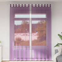 vidaXL Voile Curtains with Loops 2 pcs Purple 140x260 cm