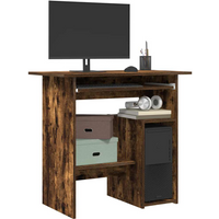vidaXL Desk Smoked Oak 80x45x74 cm Engineered Wood