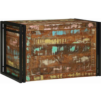 vidaXL Storage Box Brown and black 80 x 50 x 50 cm Reclaimed wood