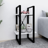 vidaXL 2-Tier Book Cabinet White 40x30x70 cm Engineered Wood