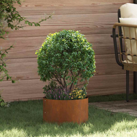 vidaXL Garden Planters 5 pcs Brown 30 x 30 x 20 cm Corten steel