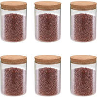 vidaXL Storage Glass Jars with Cork Lid 6 pcs 650 ml
