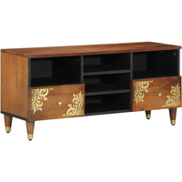 vidaXL TV Cabinet Honey Brown 100 x 33 x 46 cm Solid Mango Wood